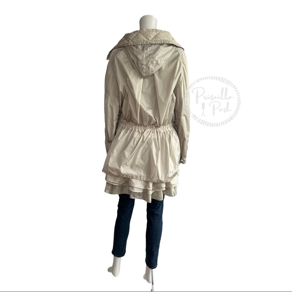 Moncler Women's Grey Sora Parka Long Jacket Parka Peplum - Picture 12 of 16
